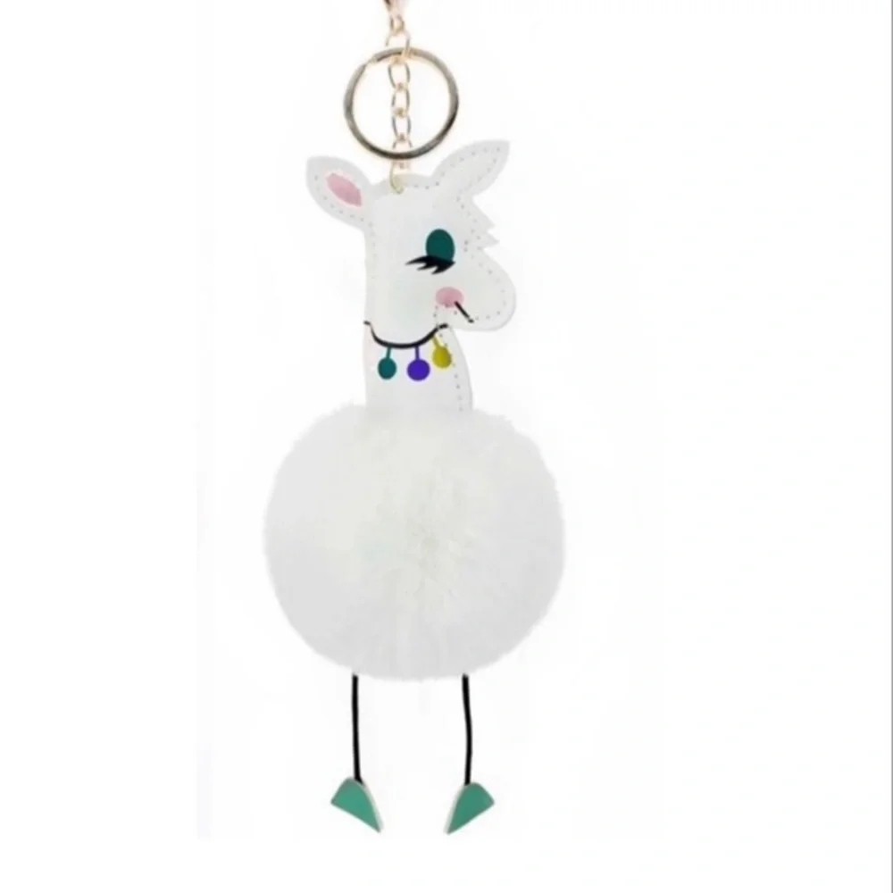POM POM LLAMA KEYCHAIN NWT